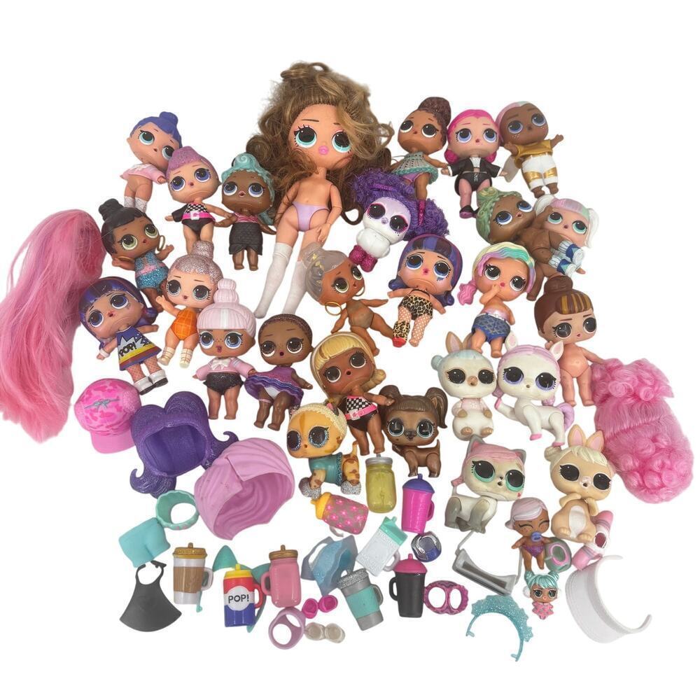 LOL‎ Surprise Dolls Babies Pets Accessories Variety Lot of 50+ Pieces MGA OMG